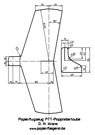 Bauplan Papp-Teller-Taube