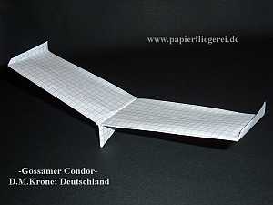 Papierflieger Gossamer Condor, Deutschland