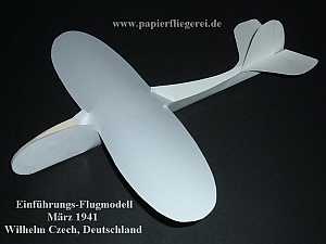 Papierflugzeug Einführungs-Flugmodell 1941